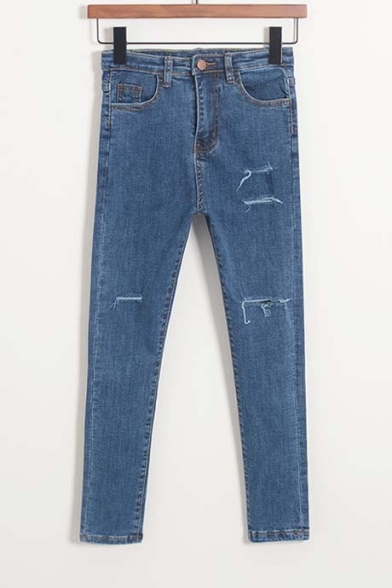 Fashion Ripped High Waist Skinny Jeans