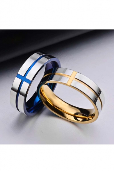 Fashion Unisex Cross Titanium Steel Ring