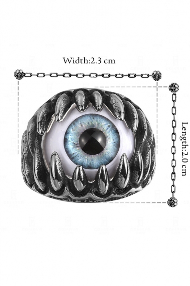 Retro Devil's Eye Design Ring for Men