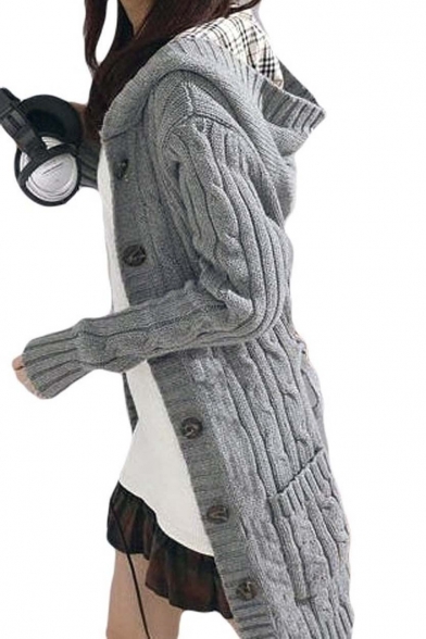 Women's Winter Warm Loose Knitted Sweater Jacket Cardigan ...