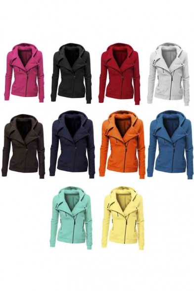 women's slim fit zip up hoodie