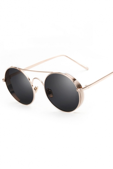 Fashion Round Sunglasses Thick Trim Sunglasses for Unisex