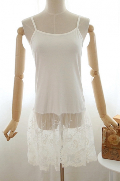 Women's Lace Camisole and Shirt Extender Tank Dress