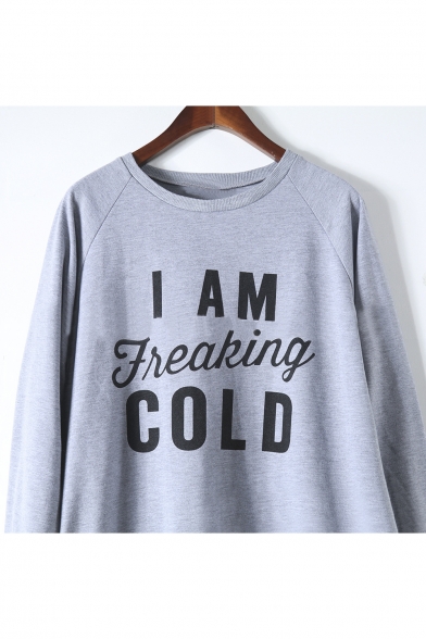 Women's I Am Freaking Cold Fashion Pullover Sweatshirt