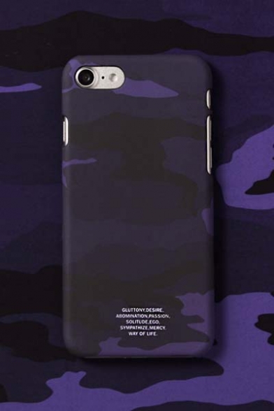Fashion 4.7 Inch Purple Camouflage PC Case for iPhone 7