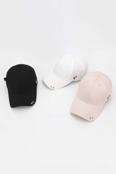 Fashion Outdoor Embroidery Pattern Plain Baseball Cap with Rings in the Brim