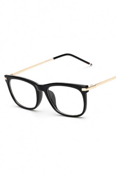 Retro Color Block Fashion Glasses Frame for Unisex