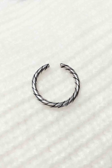 Snake Design Retro Open Front Fashion Silver Ring