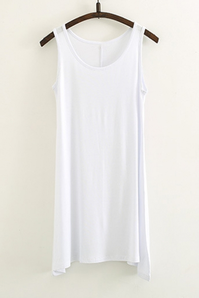 basic white tank dress