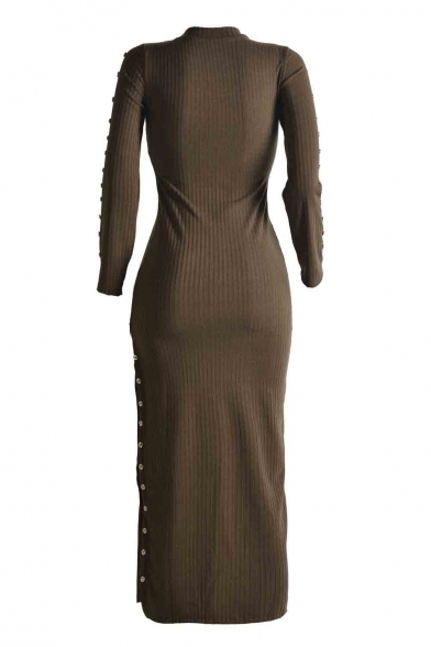 maxi bodycon dress with sleeves