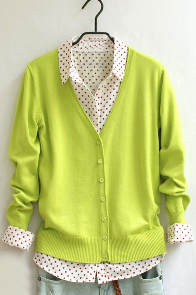 Womens Long Sleeve Button Down Classic Knit Cardigan Sweater