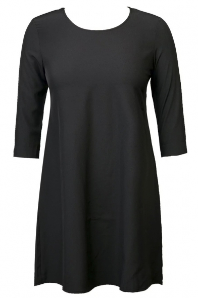 Women's 3/4 Sleeve Flare Hem Tunic and Long Sleeve Plain Dress