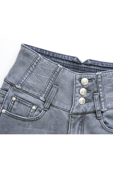 Women's High Waist Jeans Elastic Basic Winter's Warm Pants