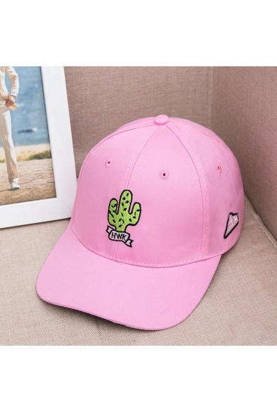 Chic Embroidery Cactus Street Style Outdoor Fashion Summer Baseball Cap