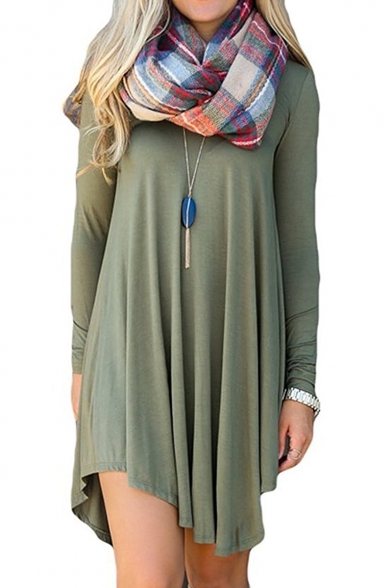 long green t shirt dress