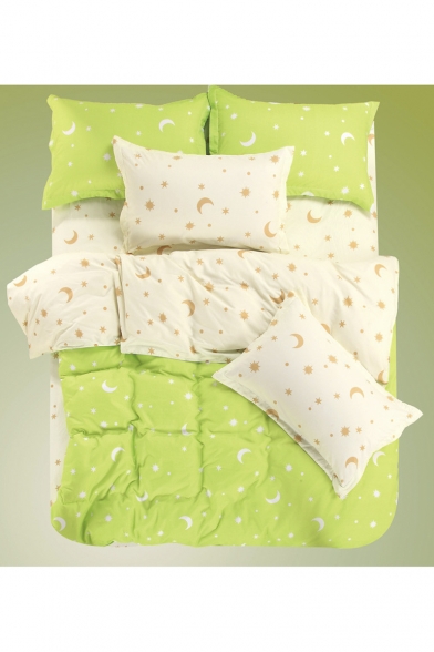 Comfortable Bedding Sets Bed Sheet Set Duvet Cover Set Moon Star Bedding Set Cozy Family Bed Sheet Bed Pillow Case