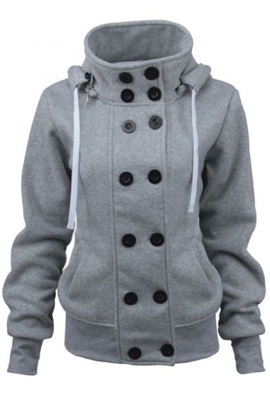 high neck hoodie women's