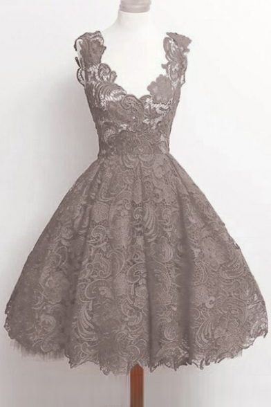 flare lace dress