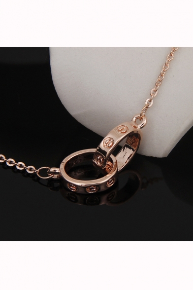 Women's Fashion Double Hook-Up Rings Necklace