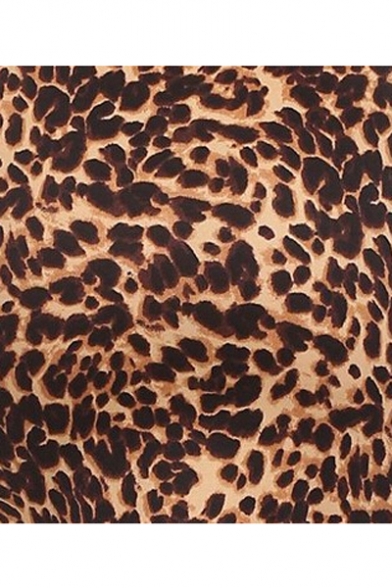 Women's Fashion Leopard Print High Rise Midi Pencil Skirt