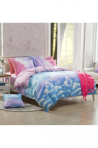 Comfortable 3D Sky Printed Bedding Sets Bed Sheet Set Duvet Cover Set Bed Pillowcase