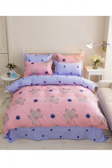 Comfortable Floral Printed Bedding Sets Bed Sheet Set Duvet Cover Set Bed Pillowcase