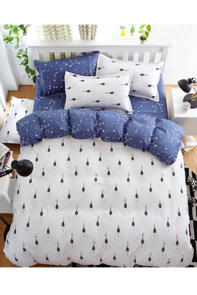 Comfortable Printed Bedding Sets Bed Sheet Set Duvet Cover Set Bed Pillowcase