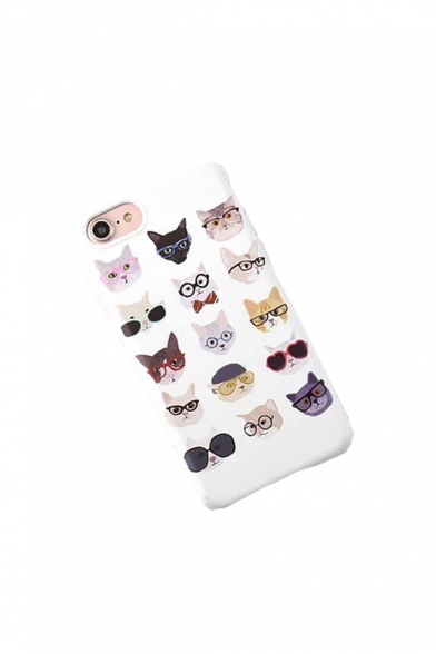 Lovely Cartoon Dog Cat Print Phone Case for iPhone