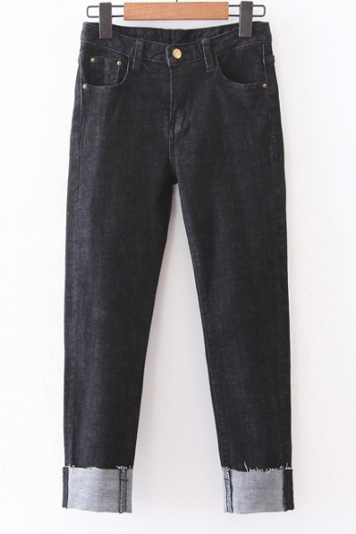 capri jeans with fringe