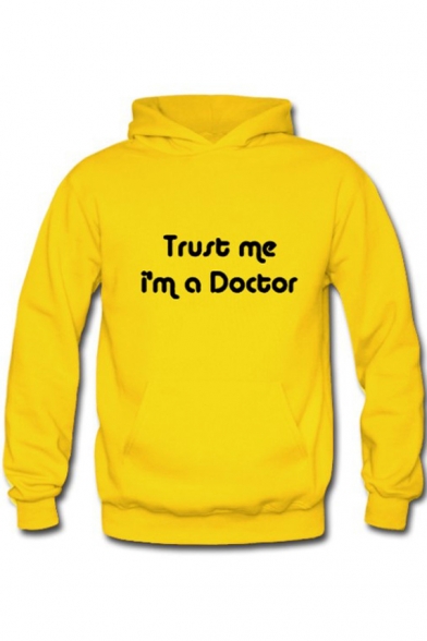 Unisex Hooded Trust Me I'm A Doctor Letter Printed Long Sleeve Couple Hoodie Sweatshirt