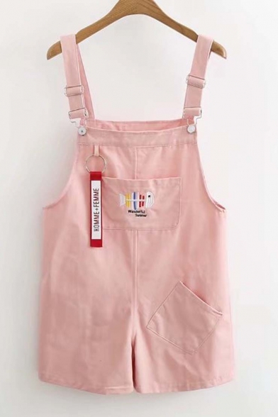 pink overall shorts