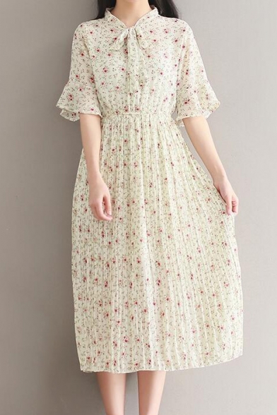 short sleeve tea dress