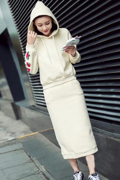 hoodie with long skirt