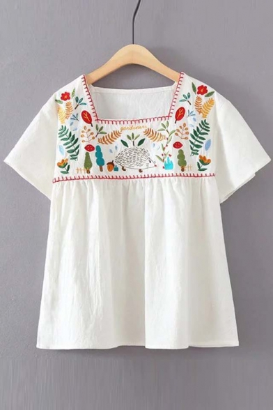 short sleeve peasant blouse