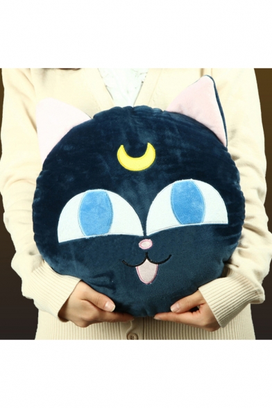 Cute Cartoon Cat Shaped Round Comfortable Pillow
