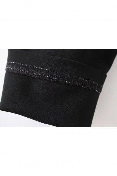 Drawstring Waist Pompom Pocket Contrast Stitching High Waist Jeans