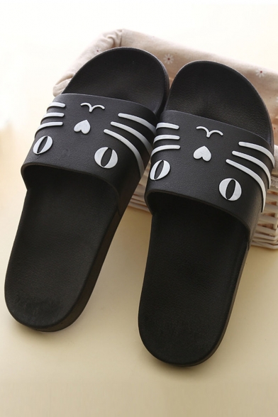 Unisex Cat Pattern Leisure Antiskid Slipper Shoes
