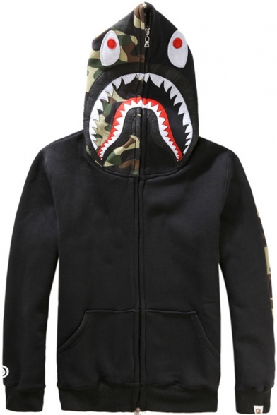 shark zip up hoodie