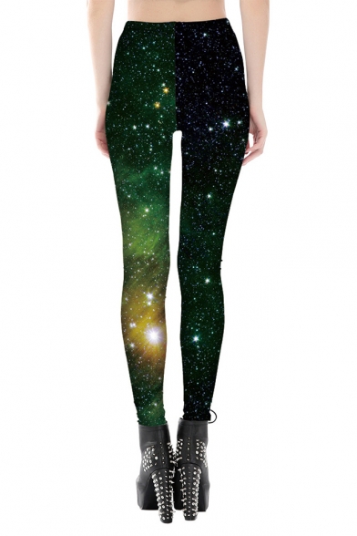 Hot Fashion Galaxy Printed Skinny Basic Leggings