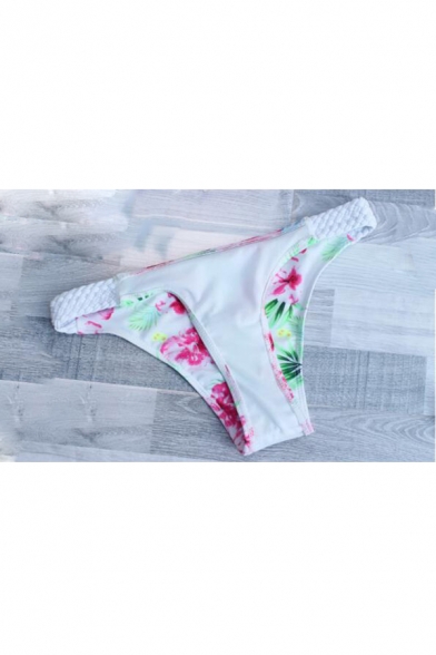 New Arrival Fresh Floral Printed Halter Neck Itsy Bottom Bikini Swimwear