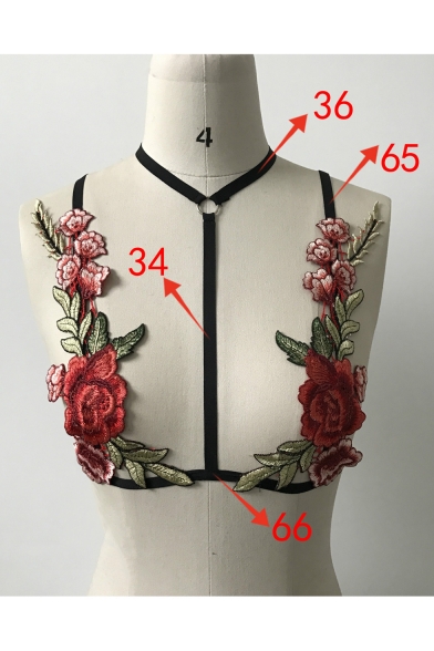New Arrival Sexy Retro Floral Embroidered Hot Fashion Bralet Top