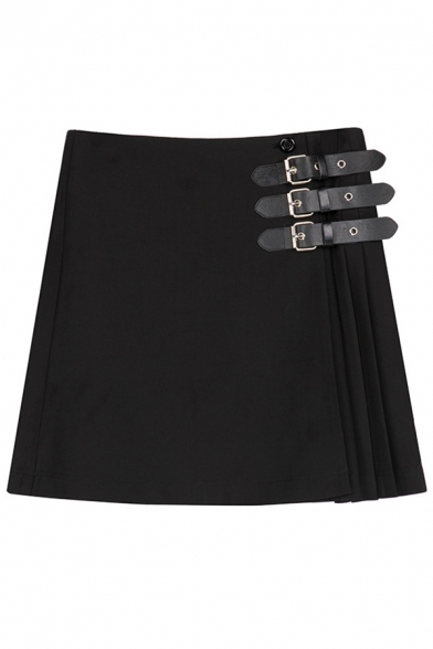 New Fashion High Waist Basic Plain Chic Mini A-Line Skirt