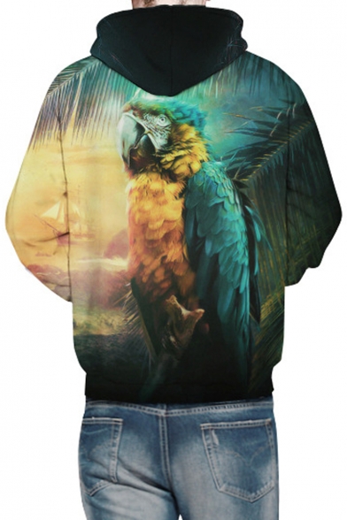 New Fashion Jungle Eagle Printed Long Sleeve Casual Leisure Unisex Hoodie