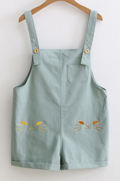 Lovely Cartoon Cat Printed Summer's Loose Leisure Overalls