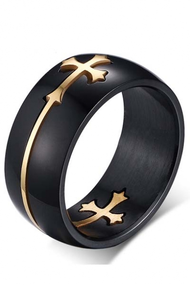 New Arrival Detachable Crucifix Titanium Steel Ring