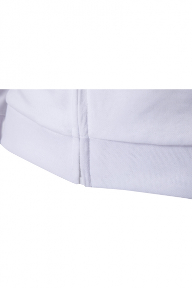 Splash-Ink Pattern New Fashion Long Sleeve Zip Placket Fitted Hoodie