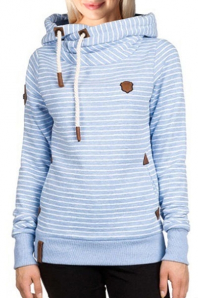 New Arrival Hot Fashion Long Sleeve Striped Printed Warm Hoodie
