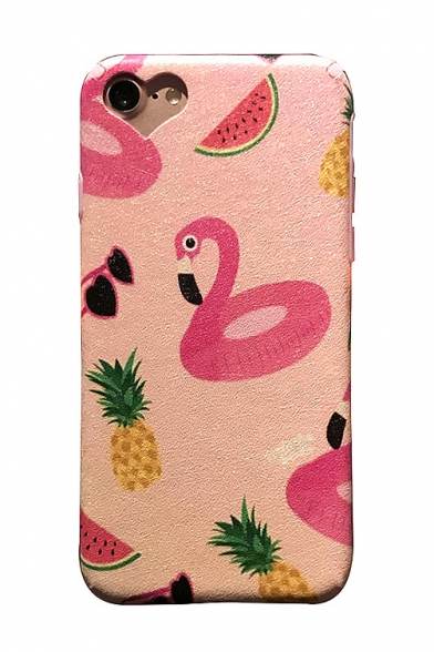 Summer's Fruits Flamingo Printed Fashion Mobile Phone Case for iPhone
