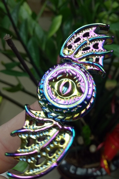 Colorful Eagle Eye Printed Playing Alloy Toy Fidget Spinners
