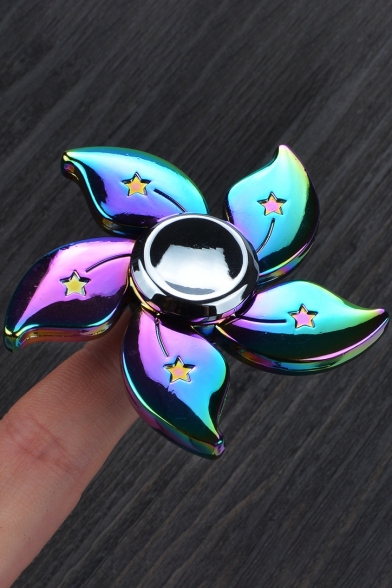 New Fashion Bauhinia Design Colorful Alloy Fidget Spinners for Gifts